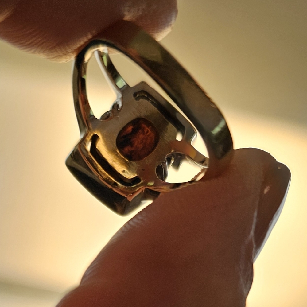 Black Opal 3.5 carat 14k Gold Ring Lightning Ridge Please Read Condition Details - Picture 3 of 16